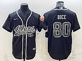 Men's San Francisco 49ers #80 Jerry Rice Black Reflective Limited Stitched Football Jersey,baseball caps,new era cap wholesale,wholesale hats